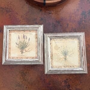 Set of wall art with Lavender & Thyme and scripture